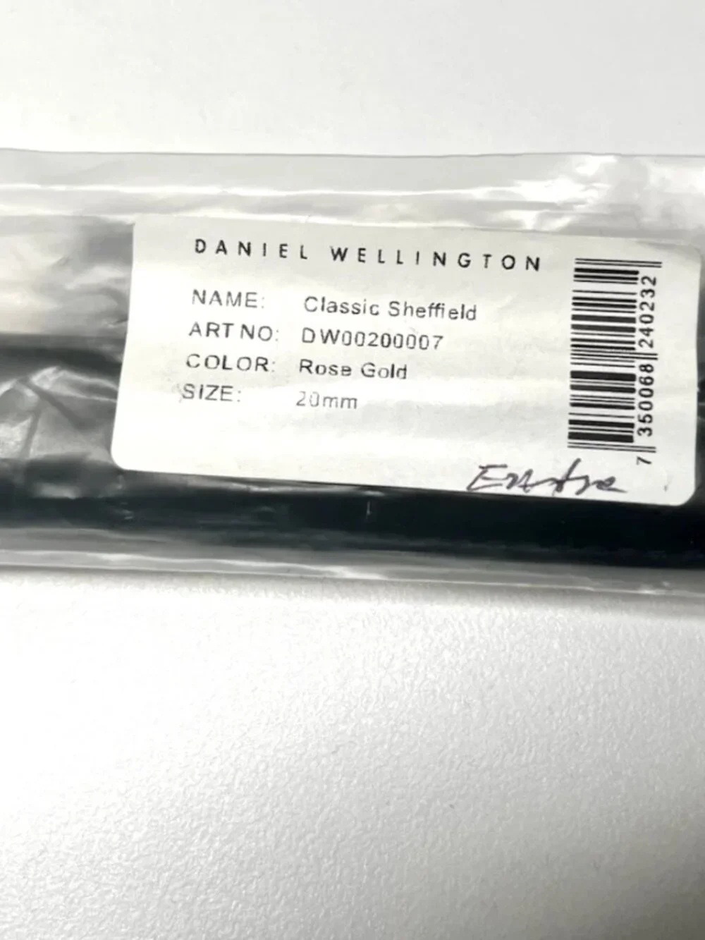 Daniel Wellington Classic Sheffield Italian Leather Watch Band (Black & R.Gold)